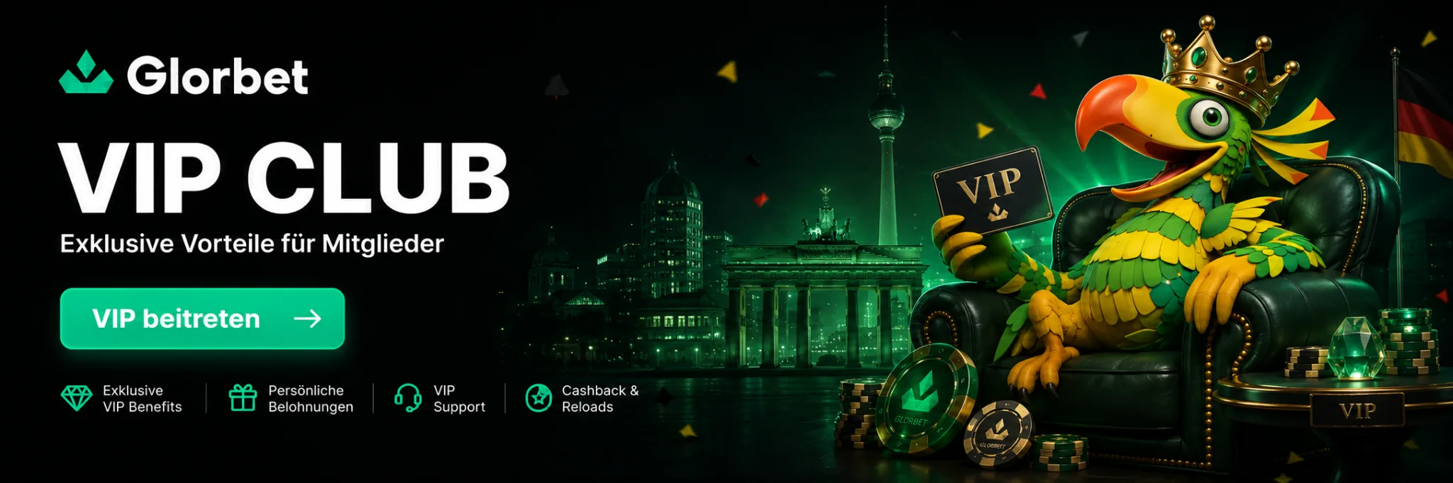 Glorbet VIP Club mit exklusiven Vorteilen für Mitglieder